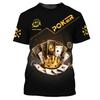 3D Printed Poker T Shirt For Men Playing Cards Pattern Tees Summer Streetwear Short Sleeve Tops Cosplay Round Neck T-shirt