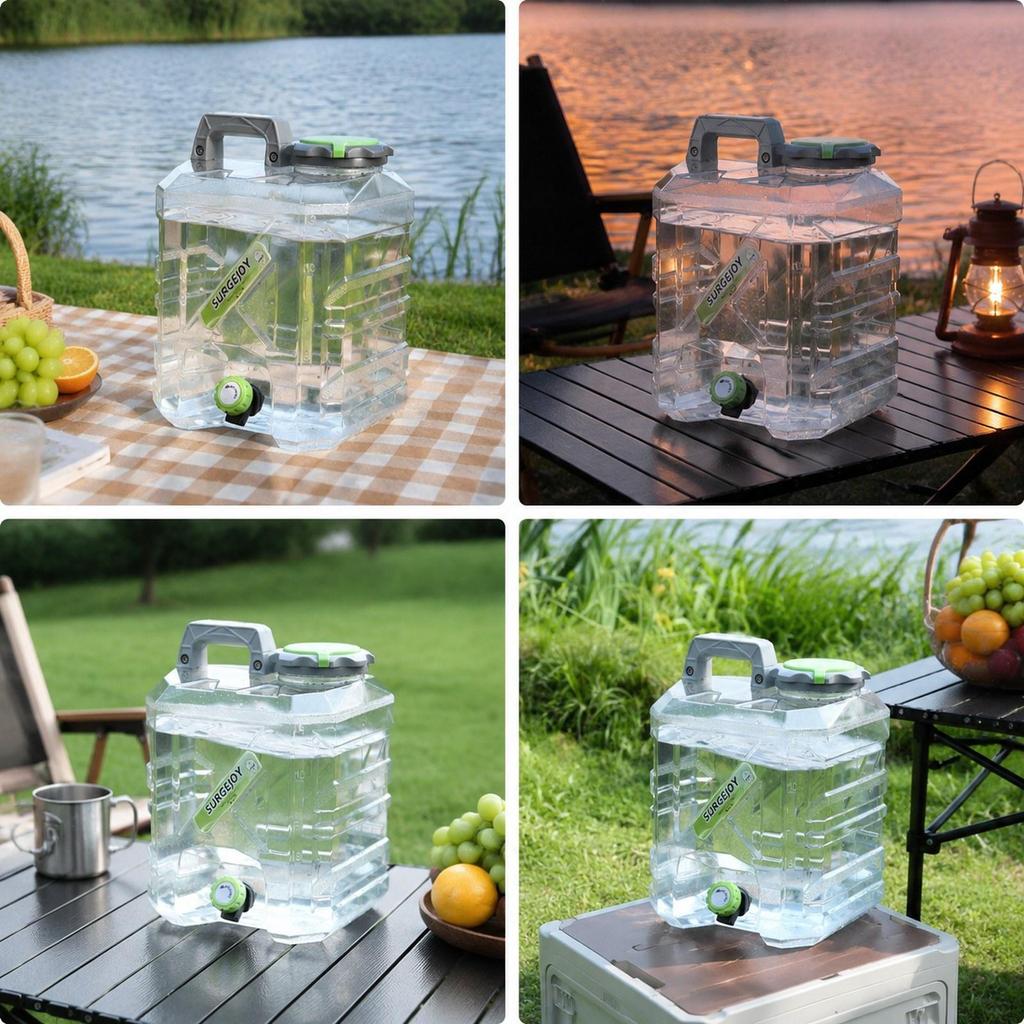 Camping Water Container , Reusable Multifunctional Bucket for Garden Or Outdoor Emergencies