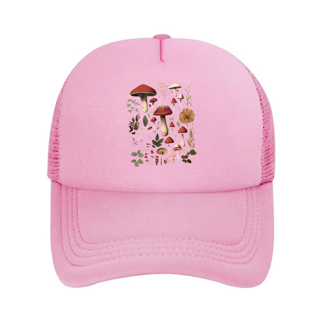 Mushroom Print Blend Casual Mesh Baseball Cap Hip Hop