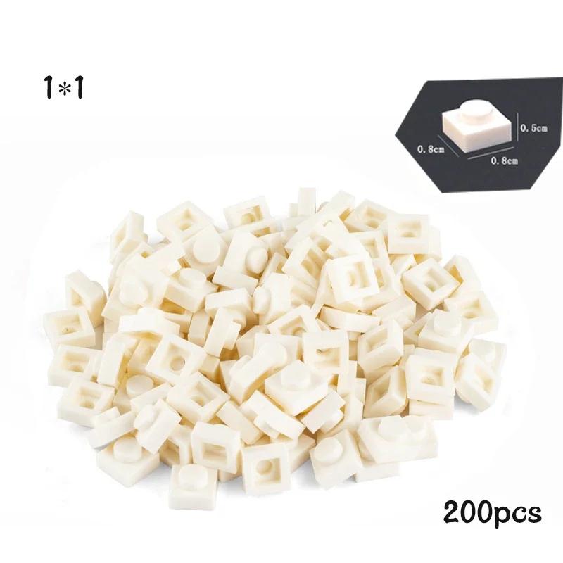 Non-Toxic 200Pcs Diy Building Blocks Thin Figures Bricks 1X1 Dots 21Color Educational Creative Size Compatible With 3024 Toys For Children