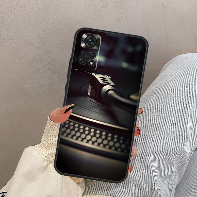 Vinyl DJ-Schallplatten-Kunst für Xiaomi Redmi Note 14 9 10 11 12 13 Pro 12S 11S Hülle Abdeckung für Redmi 15C 14C 12C 10C 13C