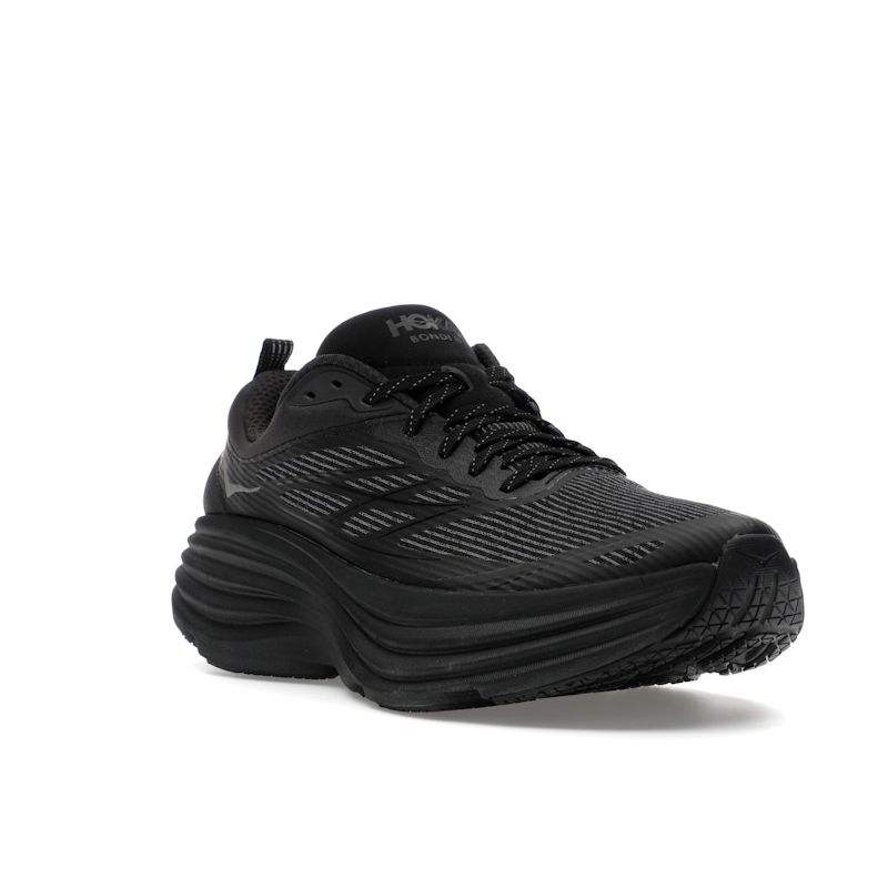 HOKA Bondi 8 Caged Stealth Tech Pack - Triple Black Unisex Sneakers 1155391-BBLC
