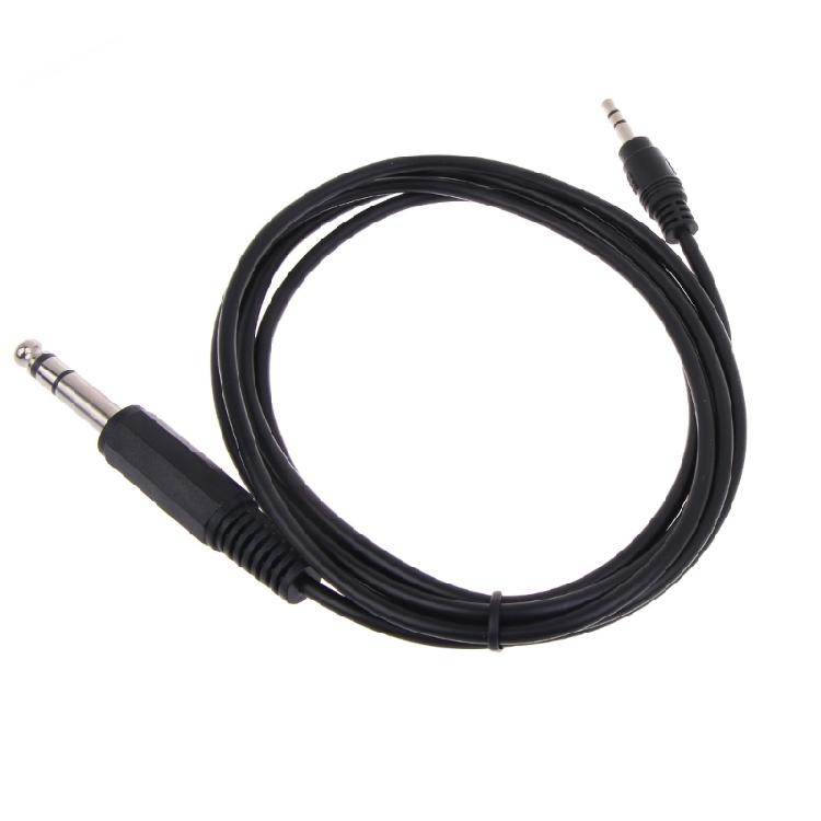 6Ft Adapter Cable 1/4" 6.35mm TRS Stereo Male to 1/8" 3.5mm Male Plug- Aux Cable
