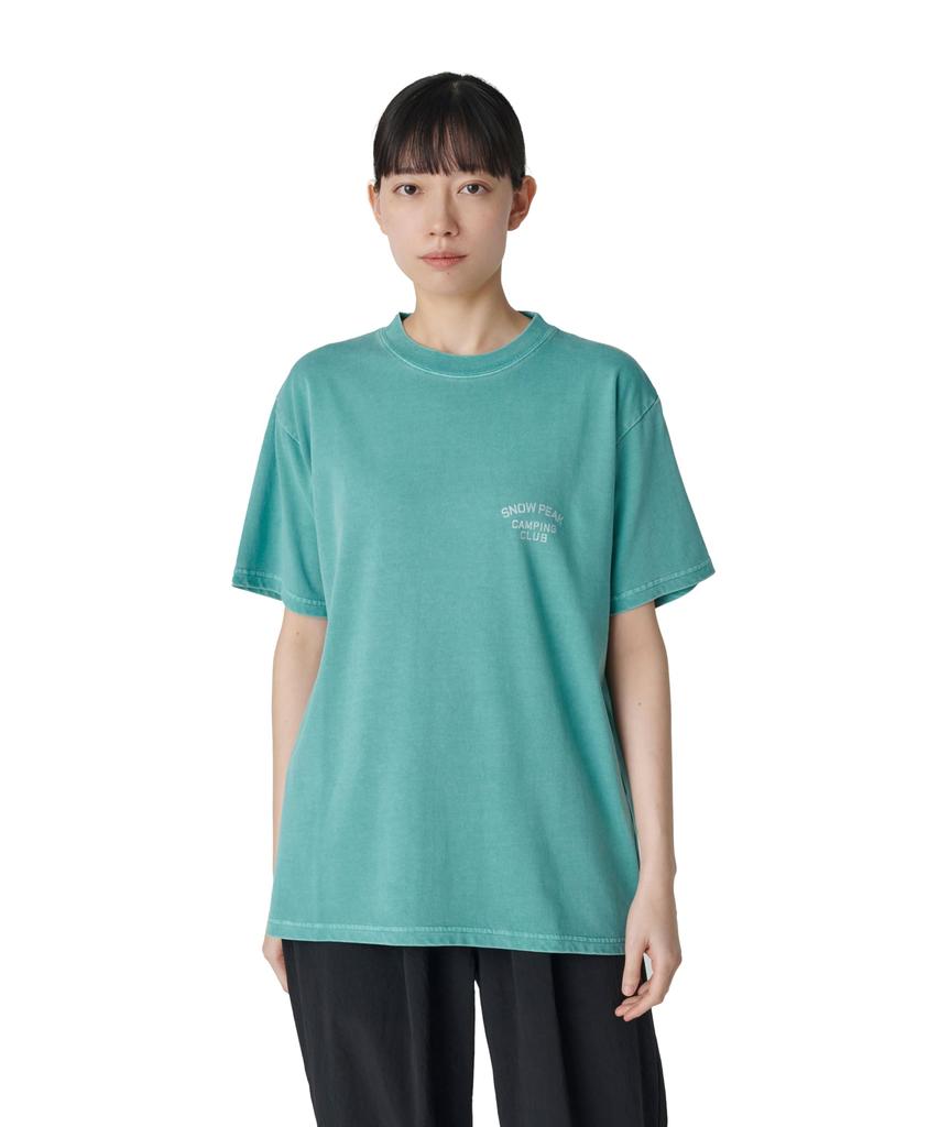 Snow Peak Recycled Cotton Dyed SPC Size XXL Green Festival Camping Outdoor T-Shirt TS-25SU202