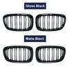 High Quality Front Kidney Grille For BMW 1 Series F20 F21 2011 2012 2013 2014 Double Slat Line Gloss Matte Black Racing Grill
