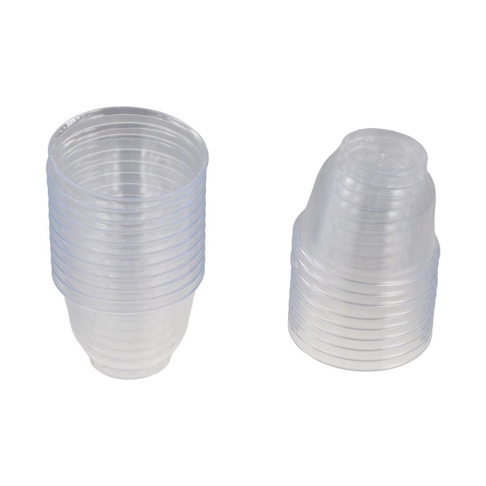 50pcs Thickening Clear Plastic Tea Cup Disposable Kung Fu Tea Cup Drinkware Shot Cup  Office