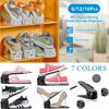 6/8/12/14Pcs Adjustable Shoe Organizer Shoe Support Rack,Space Saving Shoe-Shelf for Closet,Shoe Organizer Shoe Rack for Cabinet