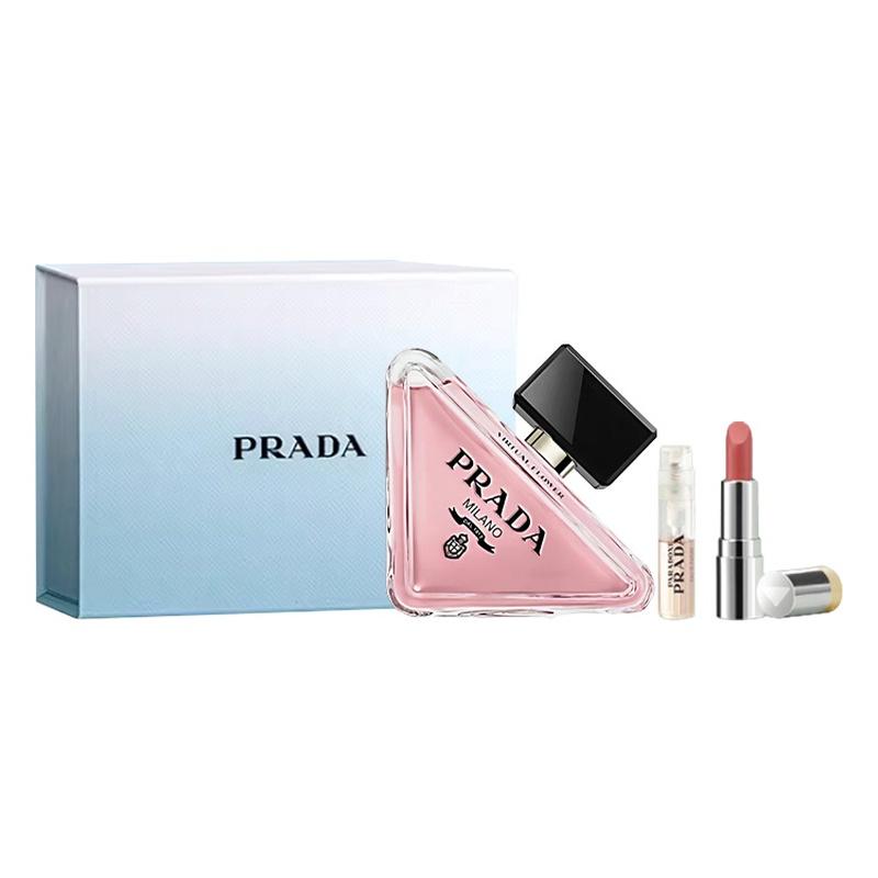 Парфюм Prada I Am Unpredictable Flowerland 2026 Набор из трех предметов: Парфюм Flowerland 30 мл + Парфюм Classic Edition 1,2 мл + Мини-помада #B02 1,3 г коричневый