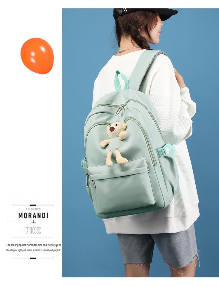 Women's Large Capacity Student Backpack: Versatile Japanese & Korean Style for Junior High and College.