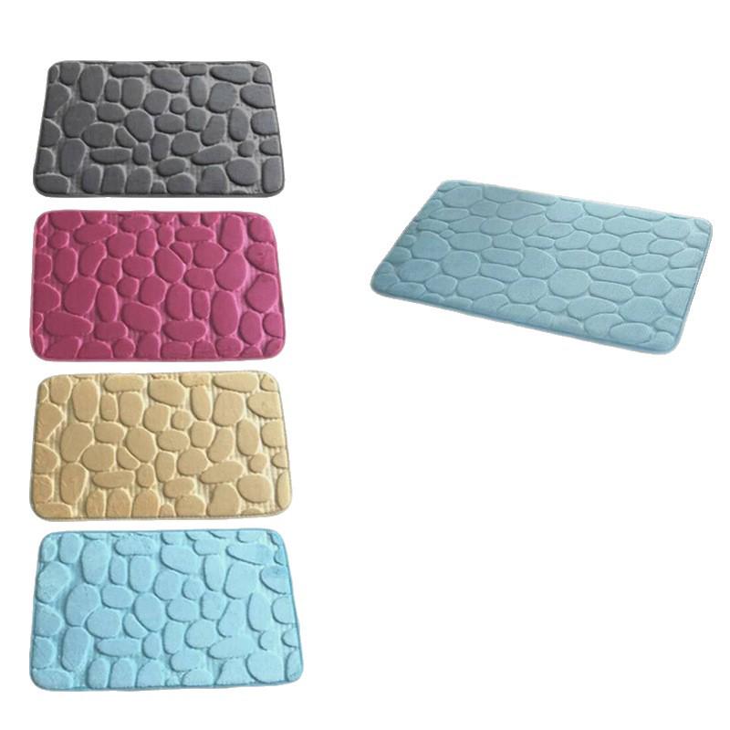 Pebble Embossed Water-Absorbing Anti-Slip Bathroom Floor Mat
