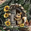 Yousheng Miniature Fairy Garden Door, Mini Wooden Fairy Gate for Tree Stump, Wall, Dollhouse, Tiny Gnome House Accessory for Micro Landscape