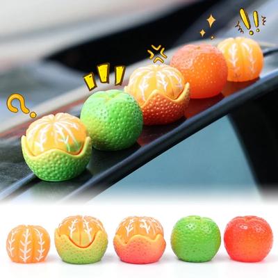 Frische Orange Dekoration Auto Kunstfrüchte Niedlich Zucker Mandarine Ornament Auto Innenraum Armaturenbrett Zubehör für Mädchen Geschenke