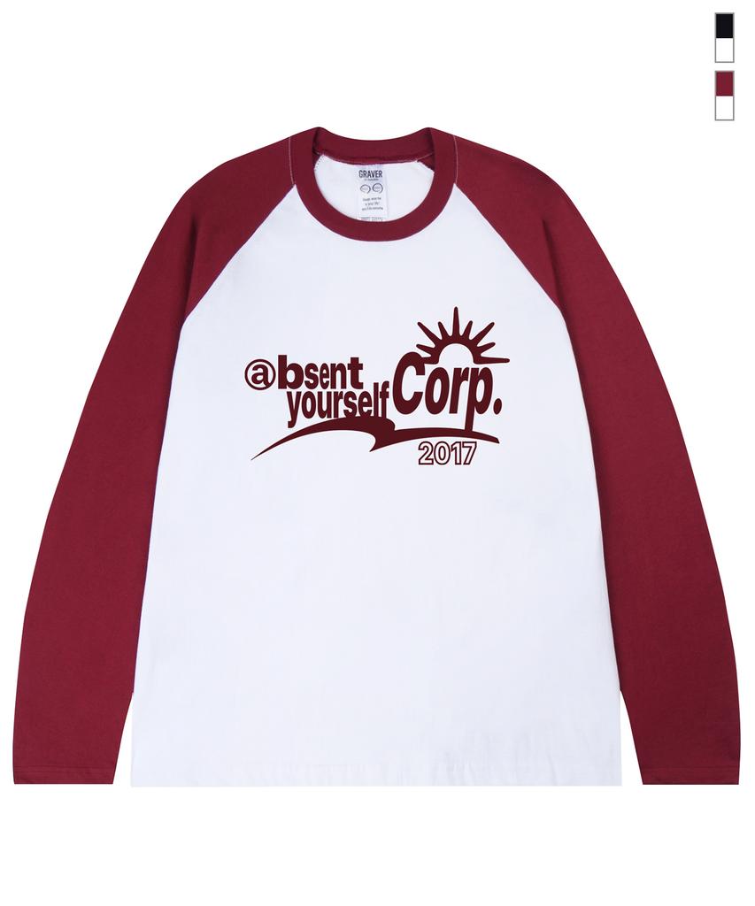 GRAVER [Unisex] Absent Raglan Long Sleeve T-Shirt_2 Colors