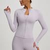Womens Lightweight Yoga Jacket Breathable Fitness Top Long Sleeve Stretch Workout Outerwear