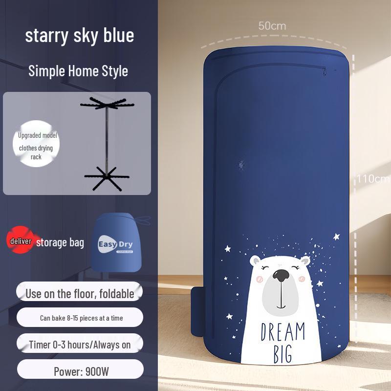 Compact Folding Clothes Dryer - Ideal for Dorms and Baby Clothes