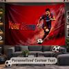 Wall Hanging Tapestry Custom NameLionel Messi Pattern Personalized Printed Fabric Wall Decor