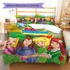 Bibi and Tina Pattern Bedding,Quilt Set Quilt Cover Pillowcase Home Birthday Gift (1 * Duvet Cover + 2 * Pillowcase, Without Core)