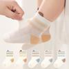 Cute Baby Summer Mesh Socks Fashion Tripe Boy Girl Thin Breathable Short Socks 0-5 Years Kids Cotton Socks