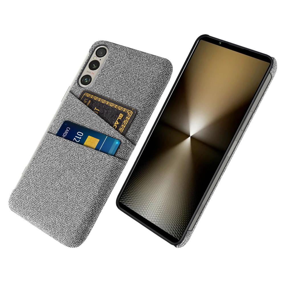 For Sony Xperia 1 VI Case with Dual Card Slots Cloth Back Phone Cover Anti-Scratch