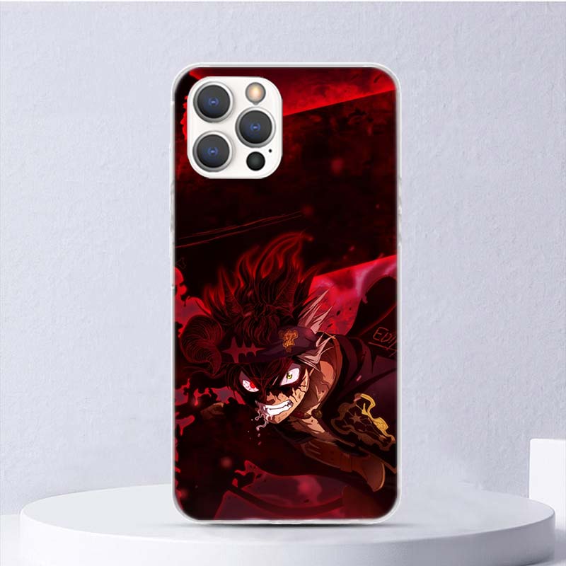 Black Clover Asta Anime Soft Case For iPhone 11 12 13 Mini 14 Pro Max Apple Phone Cover X XS XR SE 7 Plus 8 + 6 6S 5S Funda Coqu