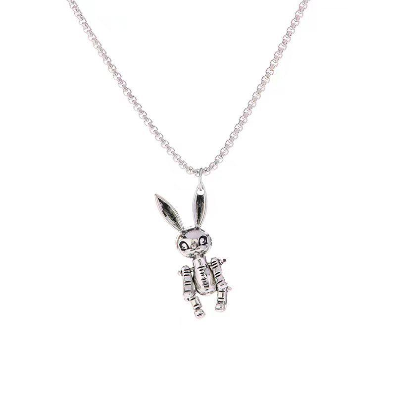 Movable Violent Bear Hip-Hop Men's Titanium Steel Necklace
