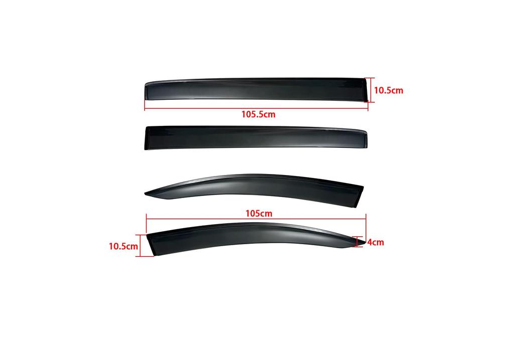 TADOKAPATU PMMA Door and Side Visors for Toyota New Sienta August 2022 and Rain and Ventilation Exterior Custom Parts 4-Piece (10 Series, Later),