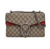 [Pre-Owned] Dionysus Chain Tiger Head Buckle Logo Canvas And Leather Shoulder Bag Small - Very Good #C35HAG