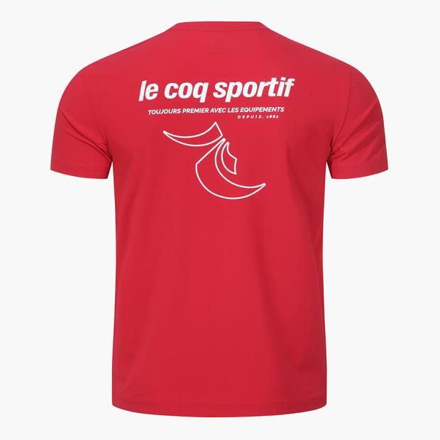 LECOQ Tricot Logo Short Sleeve Tee - Red (Qq123Ers31)