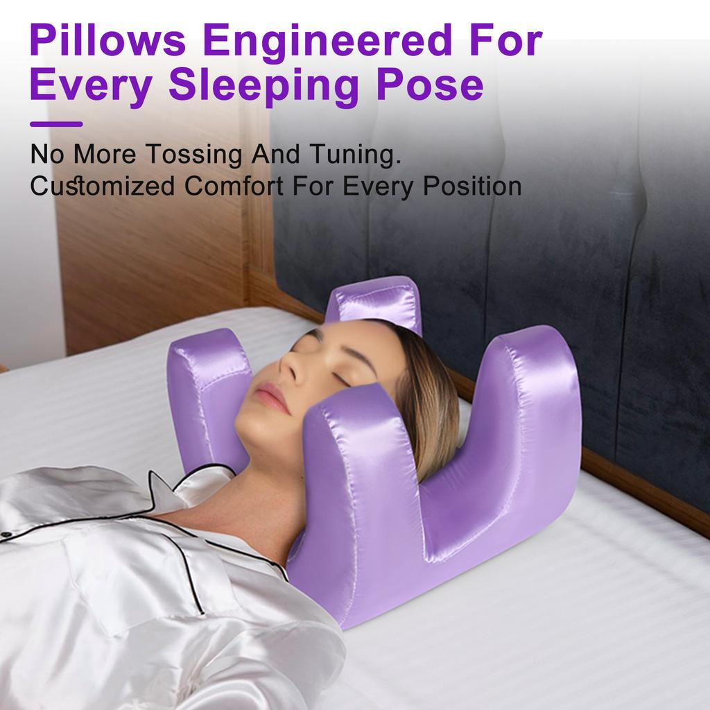 Face Pillow for Wrinkles Anti-wrinkles-aging Neck Beauty Pillow Soft Memory Foam Facial Wrinkles Back or Side Sleeping Pillow
