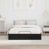 Ottoman Bed Frame Black Oak 203 x 120 x 25 cm
