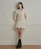 MARROT A-Line Wool Tweed Mini Skirt_Cream