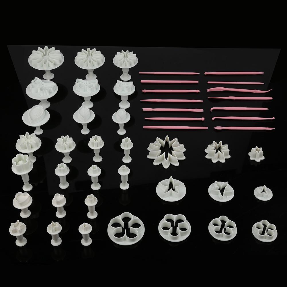 47pcs/set Fondant Cake Decoration Cutters   Cutter Molds   Pastry Baking Decor Tool