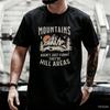 BergeSindNichtNurLustig T-Shirt Unisex Wandern Und Camping T-Shirt Set Sonnenaufdruck Kurzarm T-Shirt Baumwolle Unisex Kleidung Oberteil