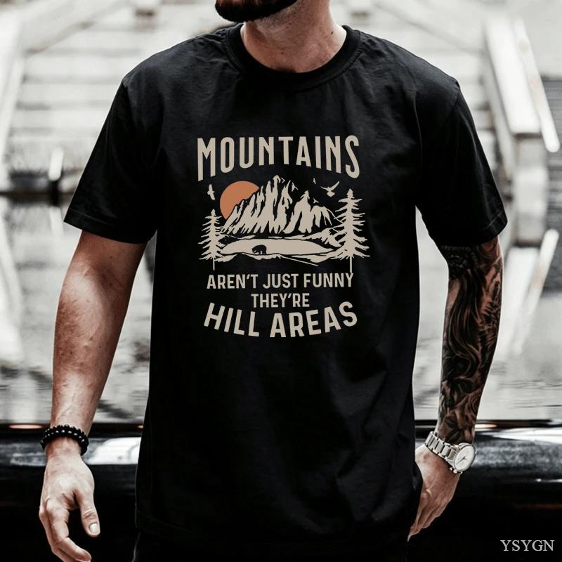 Mountains Arent Just Funny Tshirt Unisex Hiking And Camping T Shirt Set Sun Print Short Sleeve Tee Shirt Cotton Unisex Clothes Top