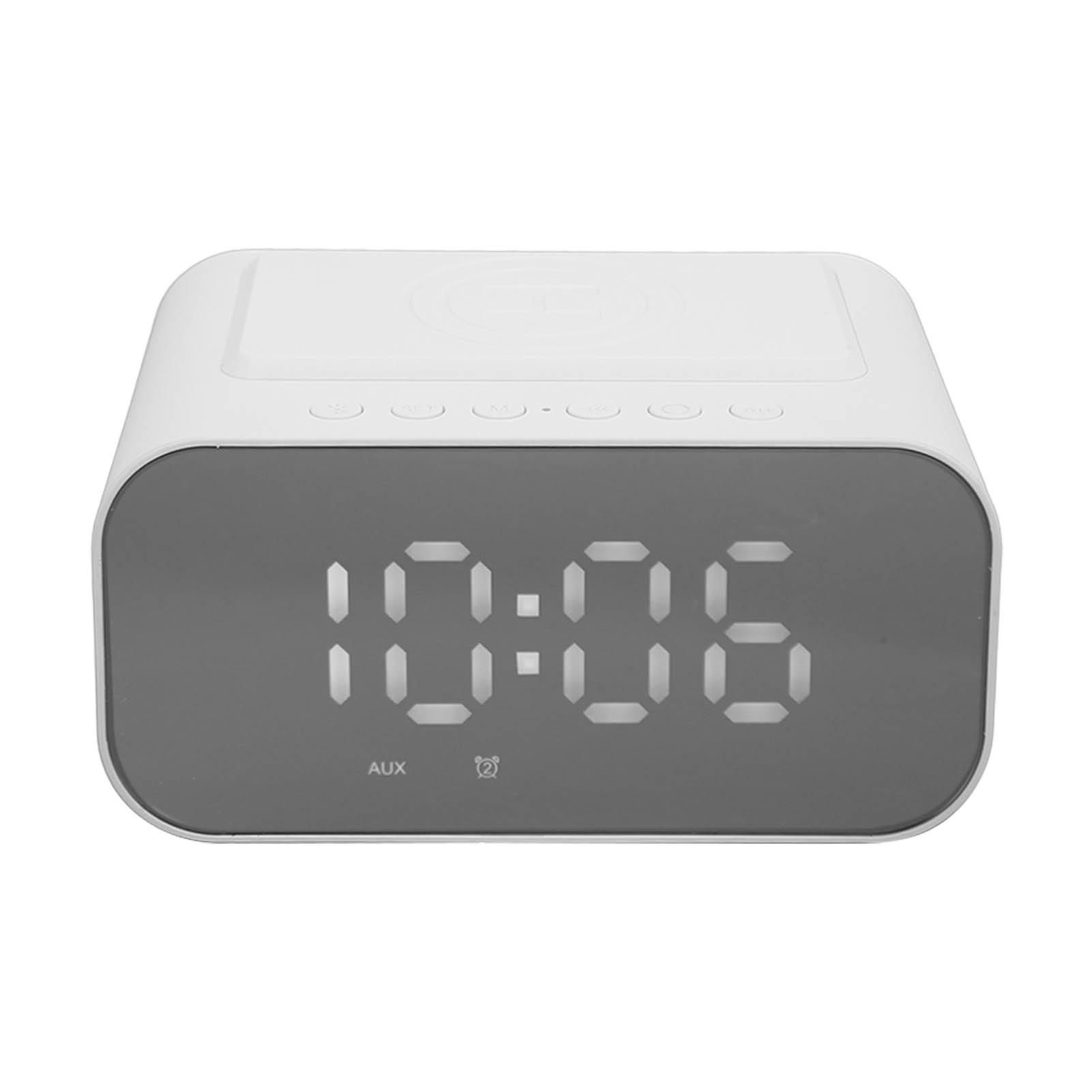 

Беспроводная зарядка Bluetooth-динамик Многофункциональный 15 Вт Быстрая зарядка FM-радио Таймер сна Двойной белый