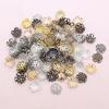 200pcs Gold Colors Metal Flower Spacer Beads Caps 8/9mm For Diy Beaded Bracelets Necklace Jewelry Making Accessories Findings