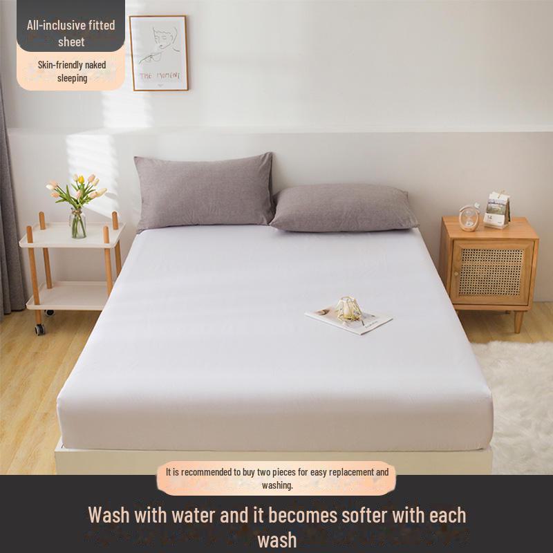 

Нескользящее покрывало из стираного хлопка на резинке, пылезащитный чехол для матраса 1,8 м 90x200cm белый