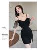 Women's Sexy Black Evening Dress - Elegant, Slim-Fit Summer Banquet Fashion