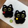 Cute Little Black Cat Bell Keychain Pendant Plush Toy Doll Christmas Tree Hanging Accessories For Boy Girl Brithday Gifts