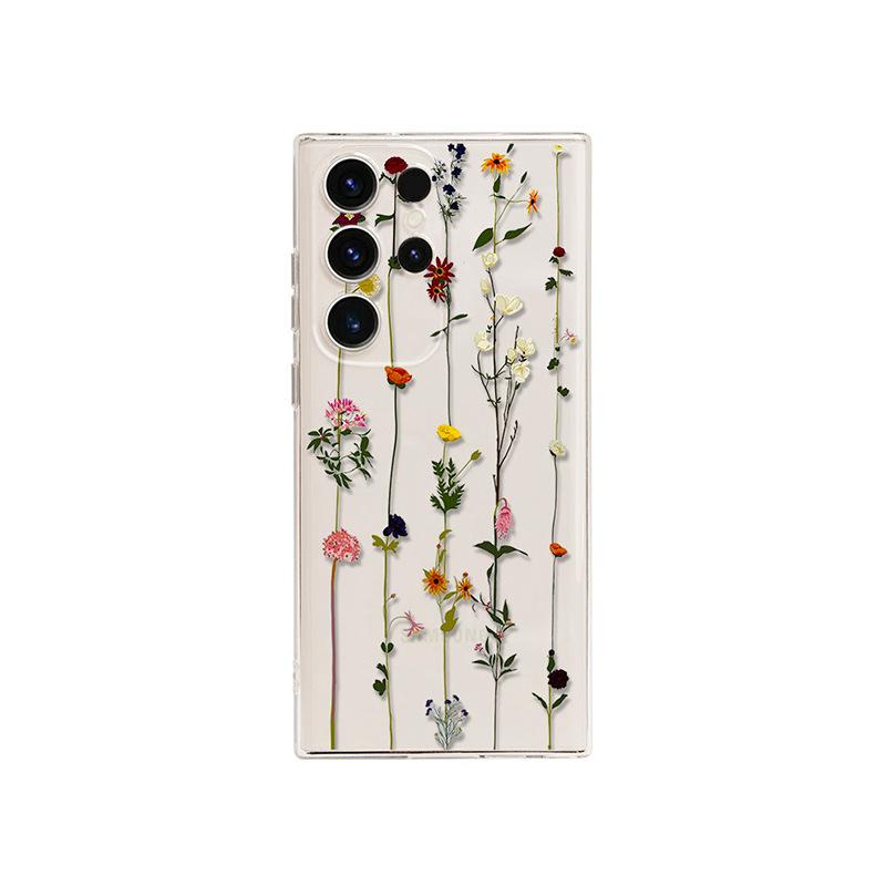 Applicable To Samsung S25ultra Apple Iphone17 Vine Small Fresh Floral Mobile Phone Case Painted Protective Case