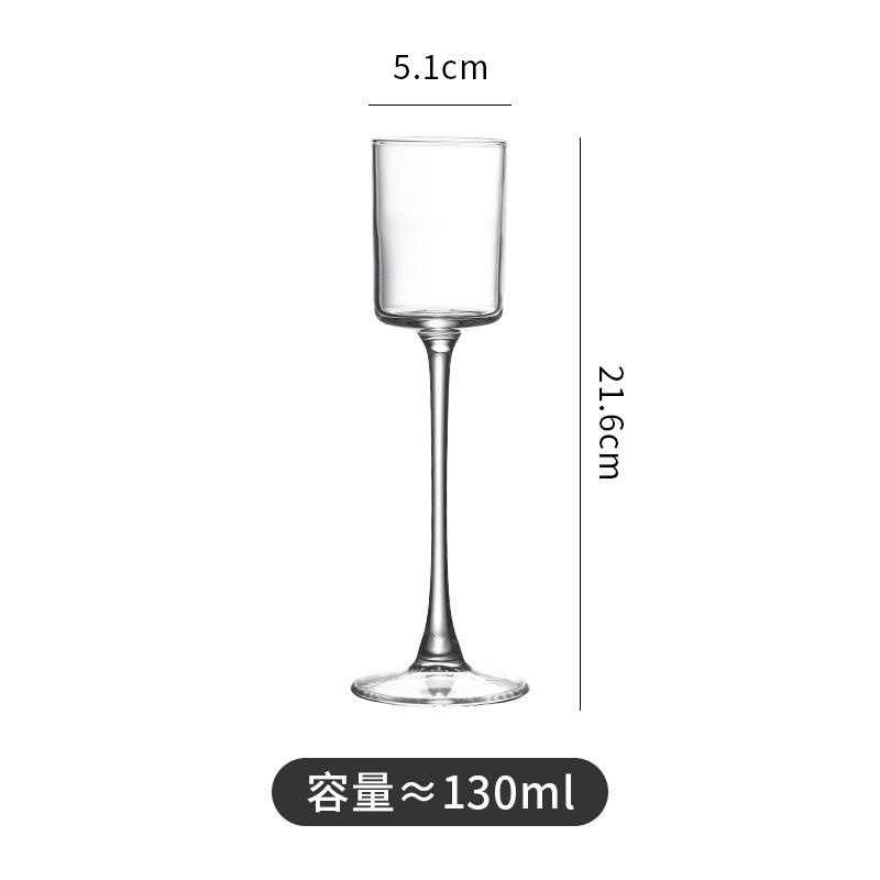 French Frosted Pink Straight Glass Highball Champagne Cocktail Cup Ins Style 130ml