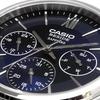 Casio Beside Quartz Men's Watch Sapphire Glass BMS-300D-2AV Stainless Steel Band 24-Hour Display Navy