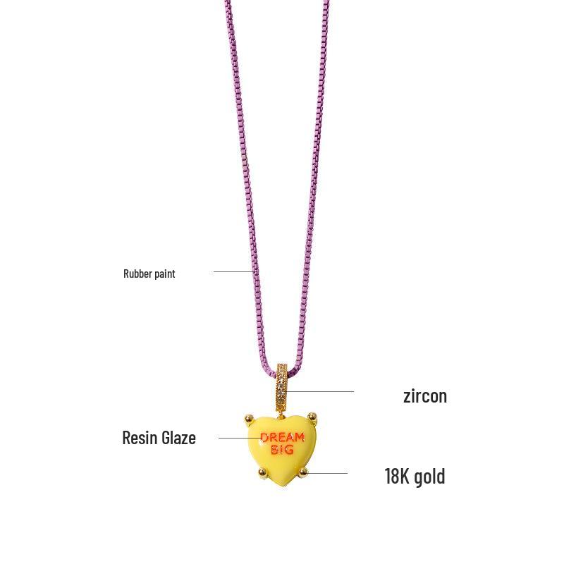 BTS Heart Pendant Necklace: Elegant, High-End Design, Versatile Women's Chain, Simple yet Stylish