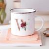 Alphabet Flower Letter Mug Coffee Cup Cold Coffee Cups Funny Mugs Cup for Tea Drinkware Rare Beer Travel Cute Original Unusual