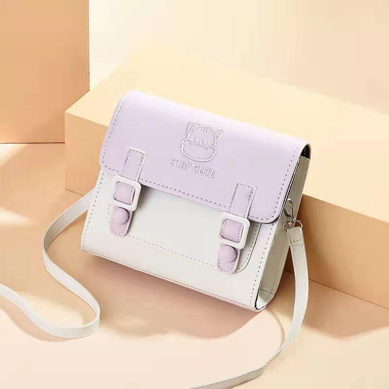 Bags for Women 2025 Spring and Summer New Student Bags Love Bear Shoulder Messenger Bags Fashionable and Versatile Trendy Small Square Bags