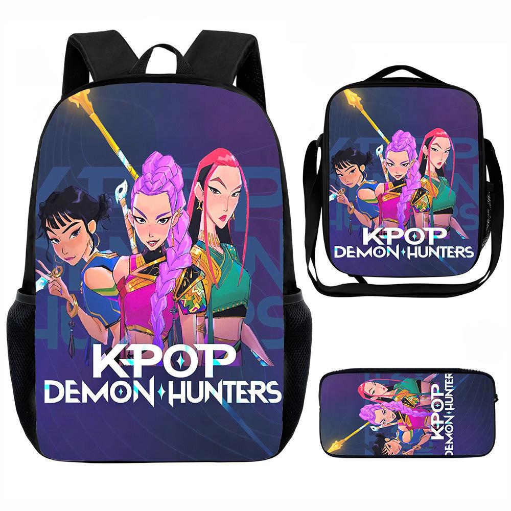 K-Pop Hunter Magic Girls New Children's Backpack DIY Customizable Unisex Student Bag Kindergarten Double Shoulder Cute Cartoon