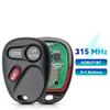 For Chevy Astro Blazer S10 Silverado Suburban Tahoe GMC Jimmy Safari Sierra Yukon 315MHz Remote Car Key KOBUT1BT