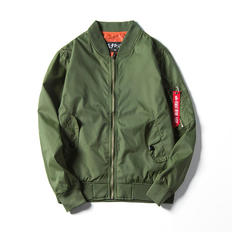 Men's Spring Autumn Stand Collar Casual Jacket Trendy Flight Suit Control Baseball Jacket