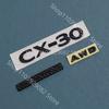 for Mazda CX-30 black front logo, middle grille sticker, CX30 rear logo, luggage compartment logo accessory sticker carbon fiber AA48