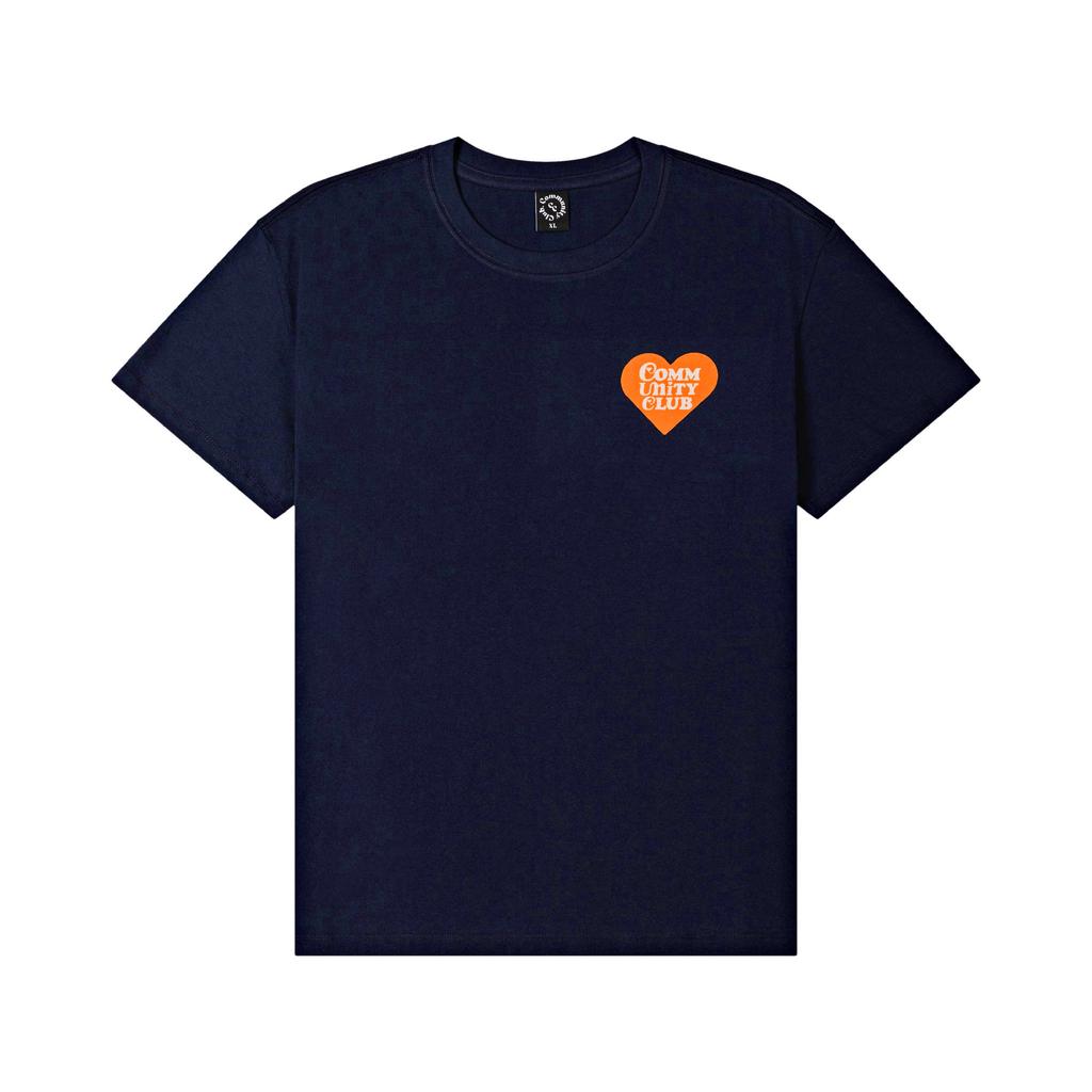 COMMUNITY CLUB Full Of Hearts Tee Navy